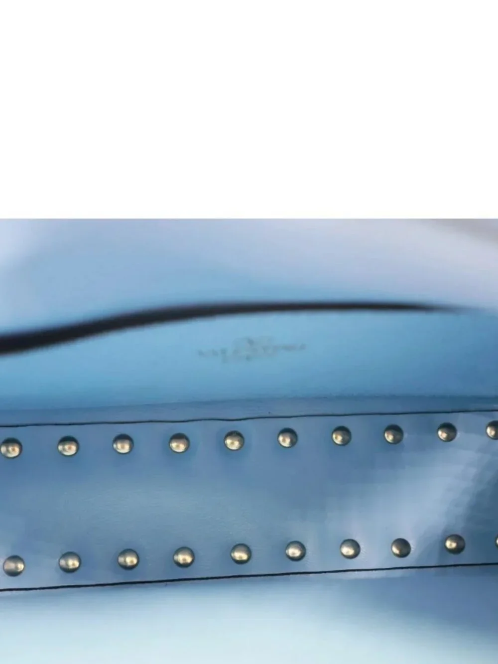 Valentino Garavani Rockstud Leather Hobo Bag Blue